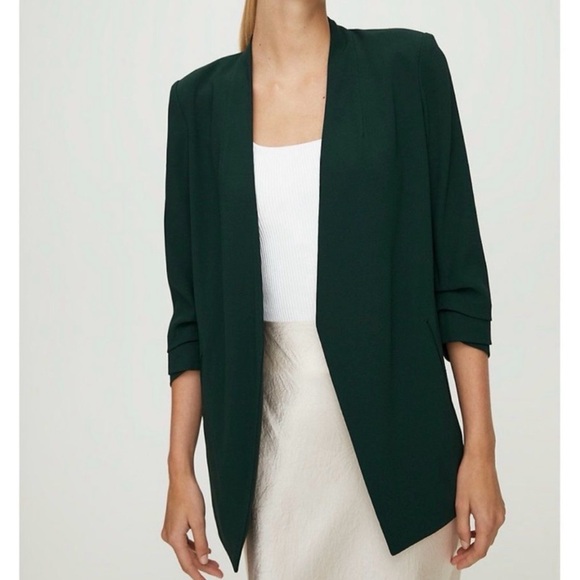 Babaton Jackets & Blazers - Babaton Power Hip Blazer Green Size 4